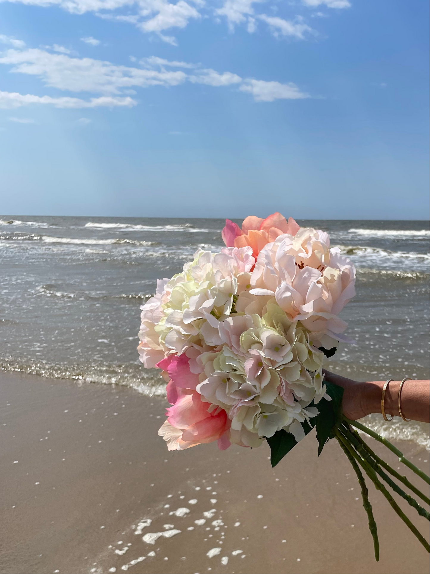 Kunstblumen Bouquet "Peach Breeze"