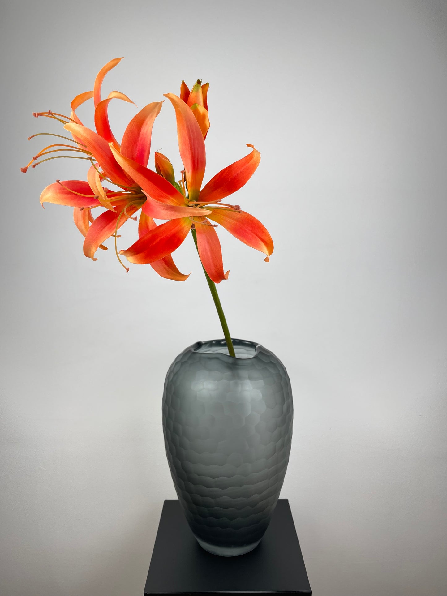 Artificial Amaryllis, orange, 80cm