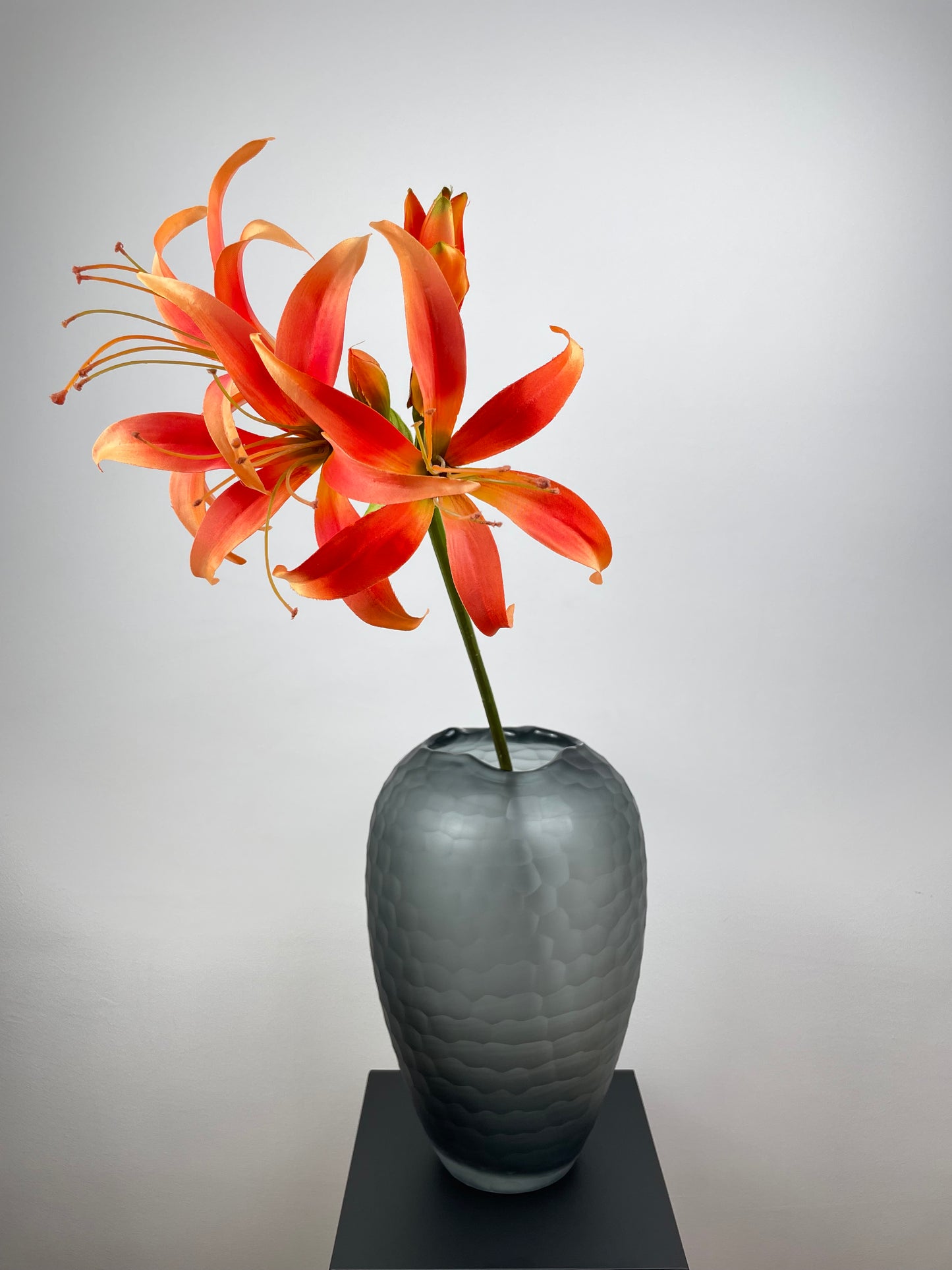 Artificial Amaryllis, orange, 80cm