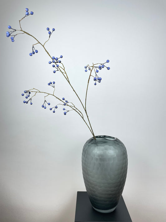 Künstlicher Beerenzweig, blau, 94cm