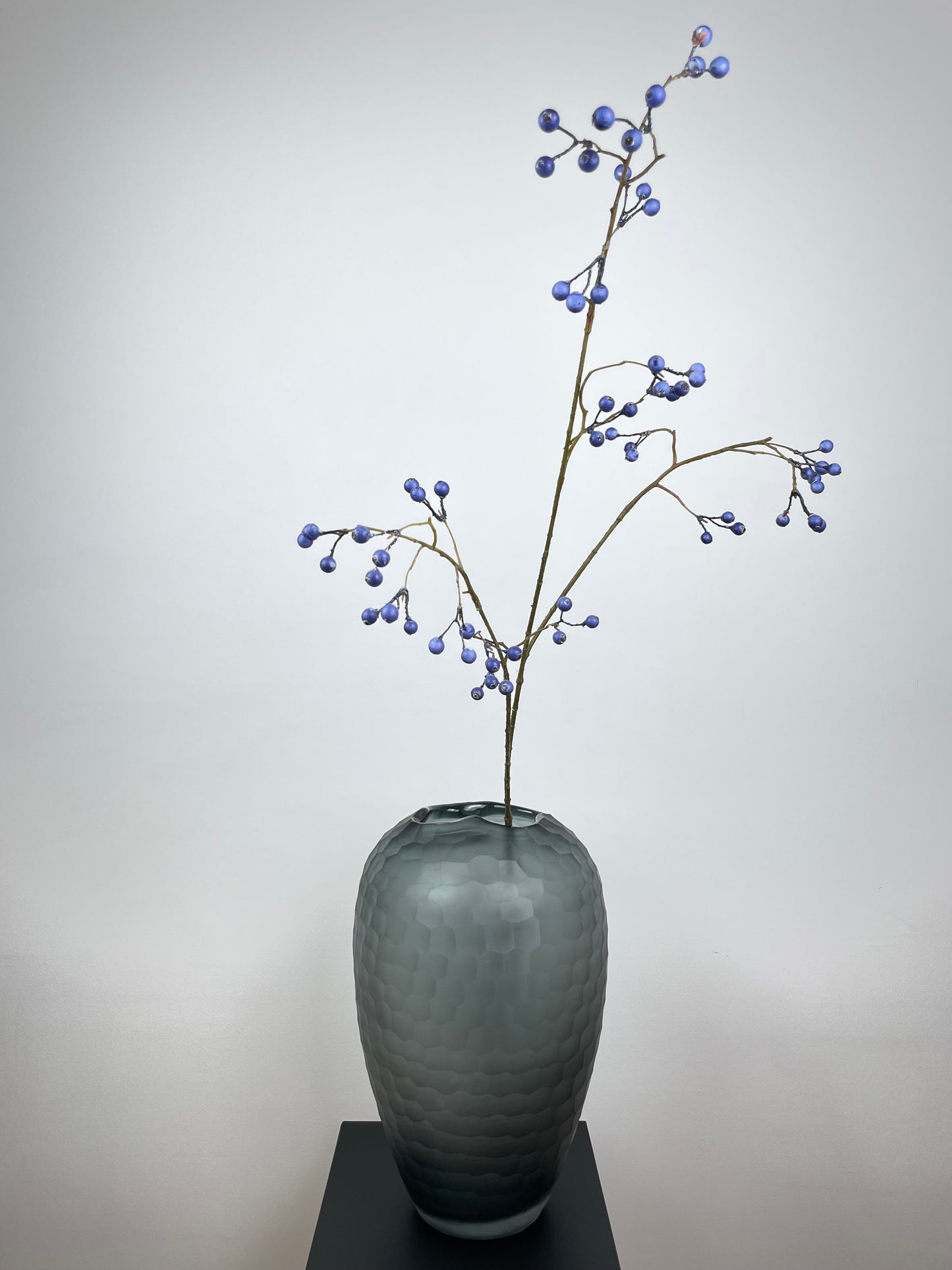 Artificial berry branch, blue, 94cm