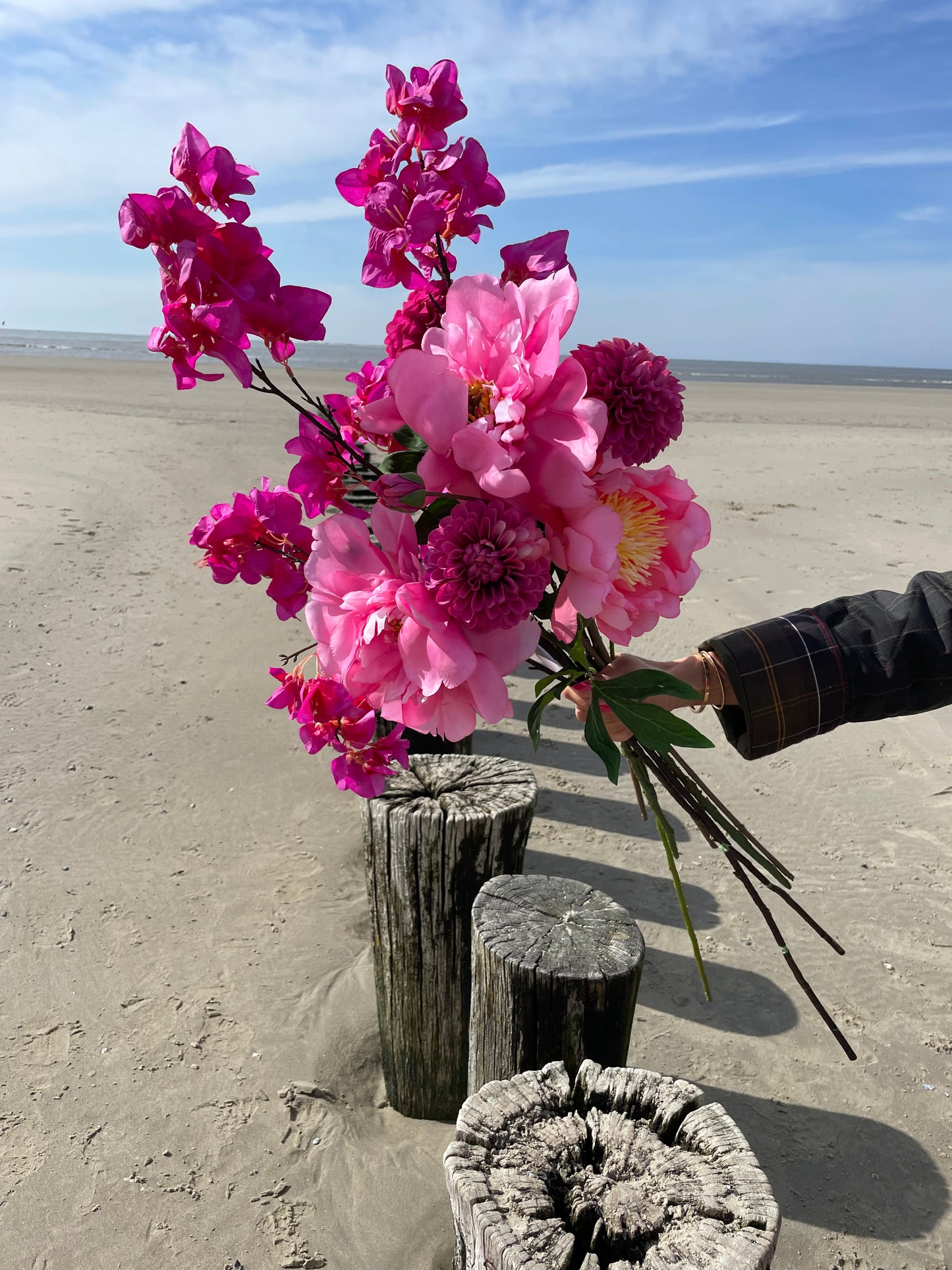 Kunstblumen Bouquet "Pretty in Pink"