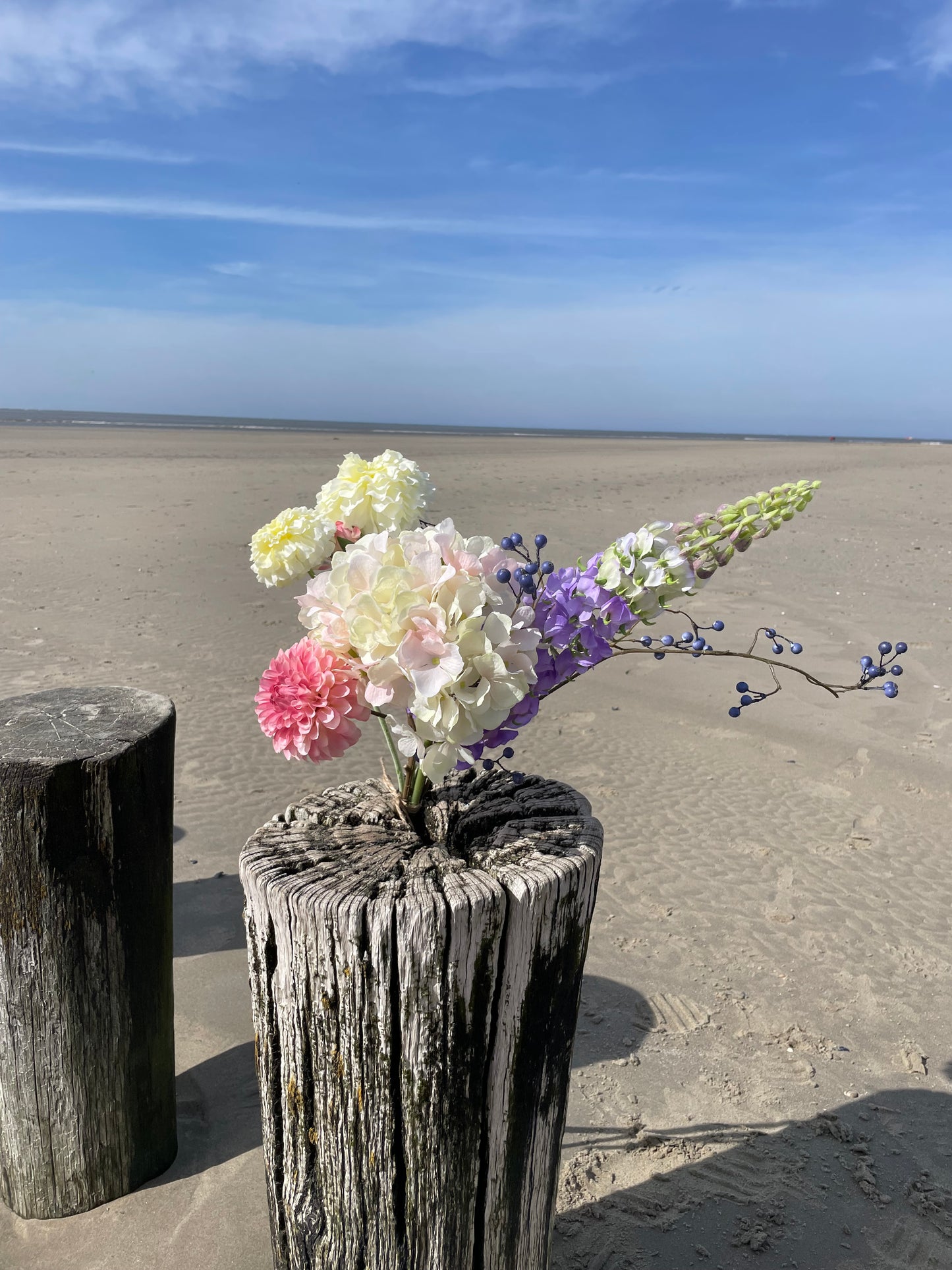 Kunstblumen Bouquet "Sandy Beach"