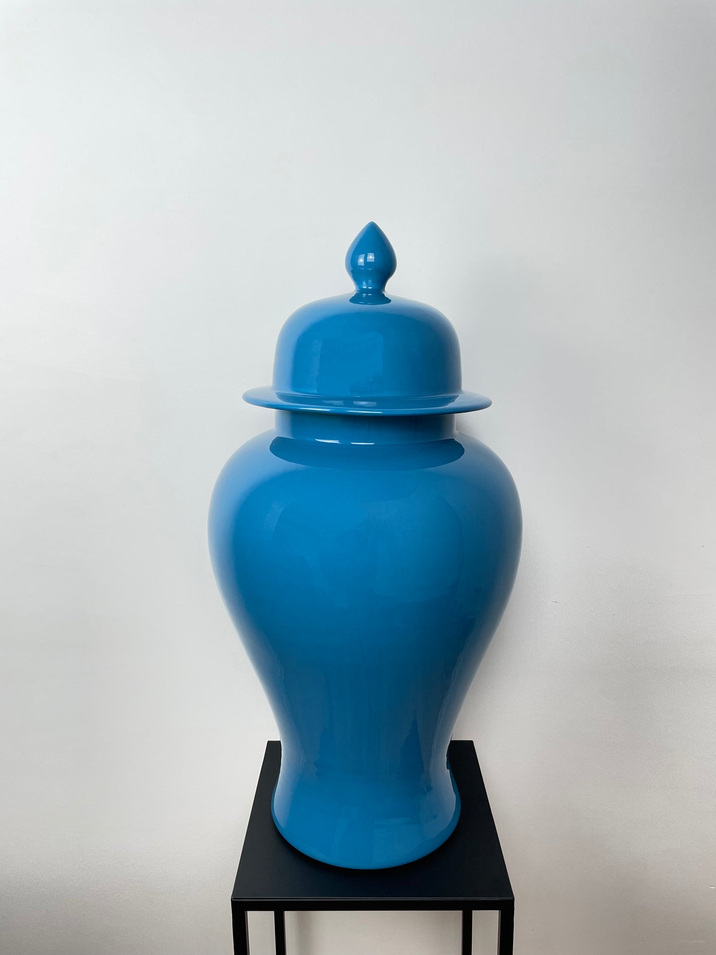 Porzellan Bodenvase, blau, 56cm