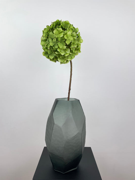 hortensie kunstblume dunkelgruen hochwertig wie echt 70 cm