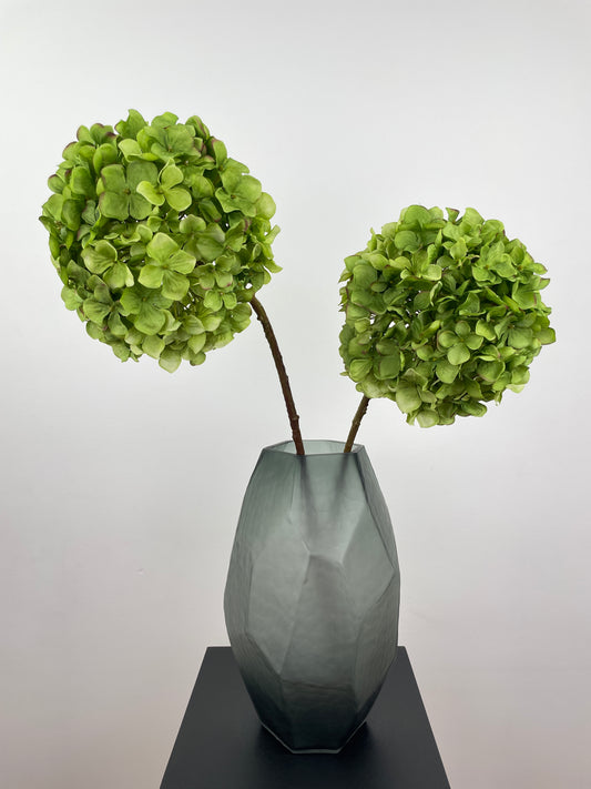 Künstliche Hortensie, dunkelgrün, 70cm