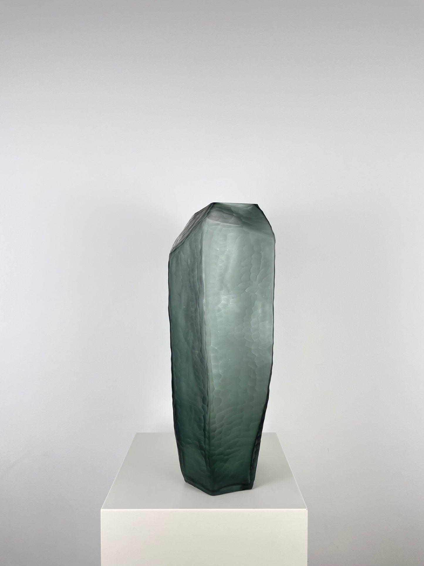 Glasvase, "The Rock big" mundgeblasen, grau, 38cm