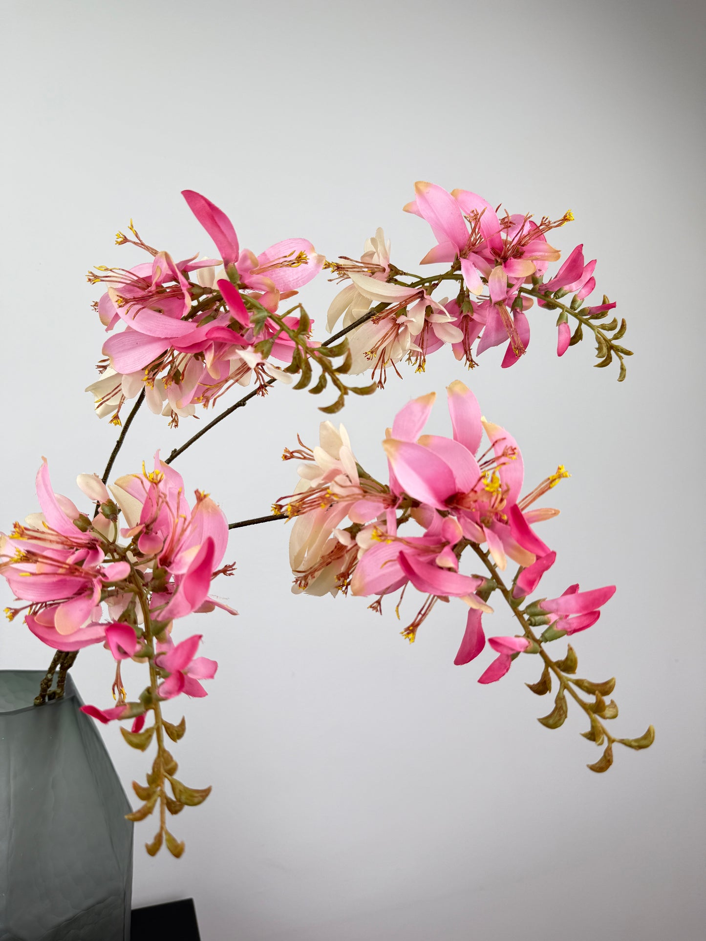 Künstliche Mucuna Blüte, rose-pink, 104cm