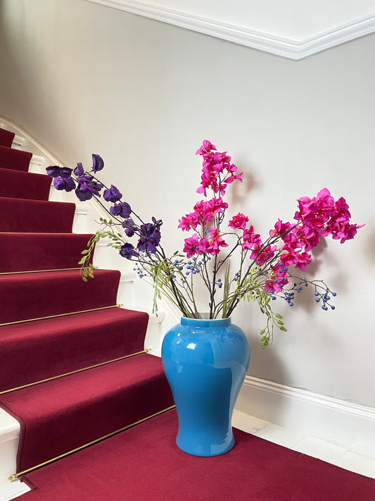 Porcelain floor vase, blue, 56cm