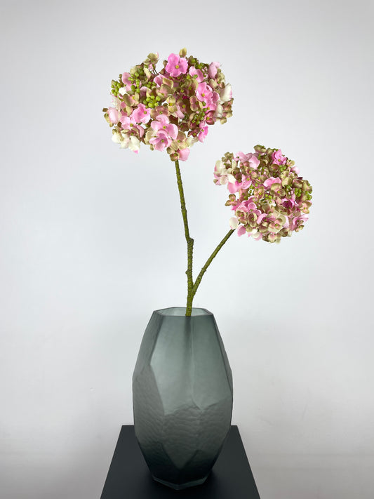 Künstliche Hortensie, rose-crème, 81cm