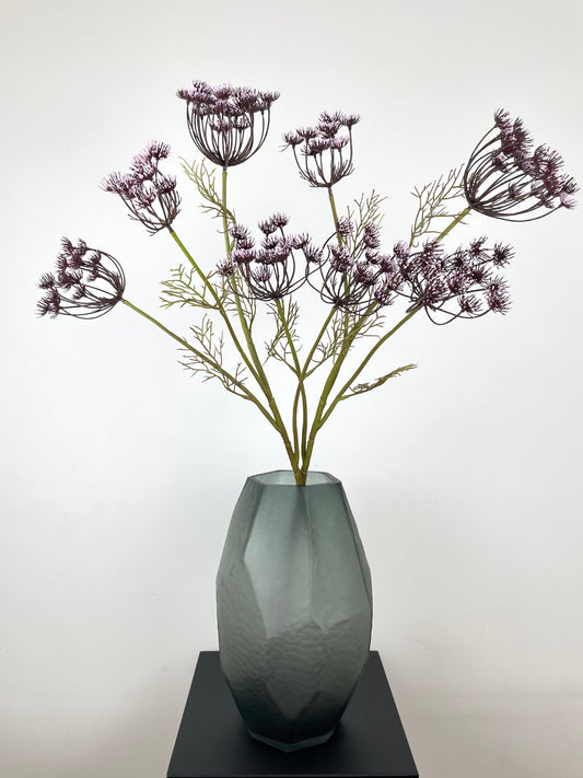 Künstliche Dillblüte, dunkel violet, 82cm