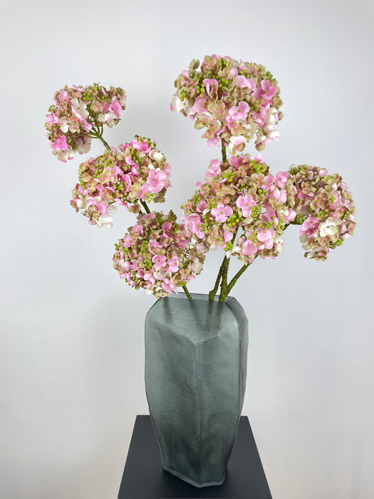 Künstliche Hortensie, rose-crème, 81cm