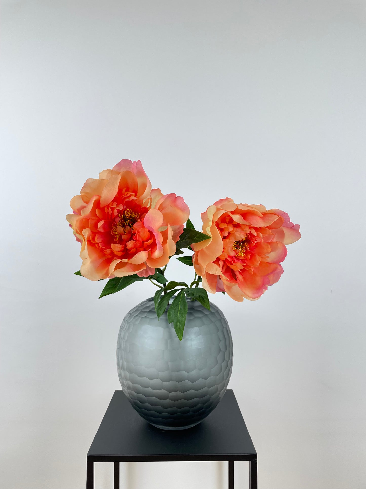 Artificial peony, peach, 61cm