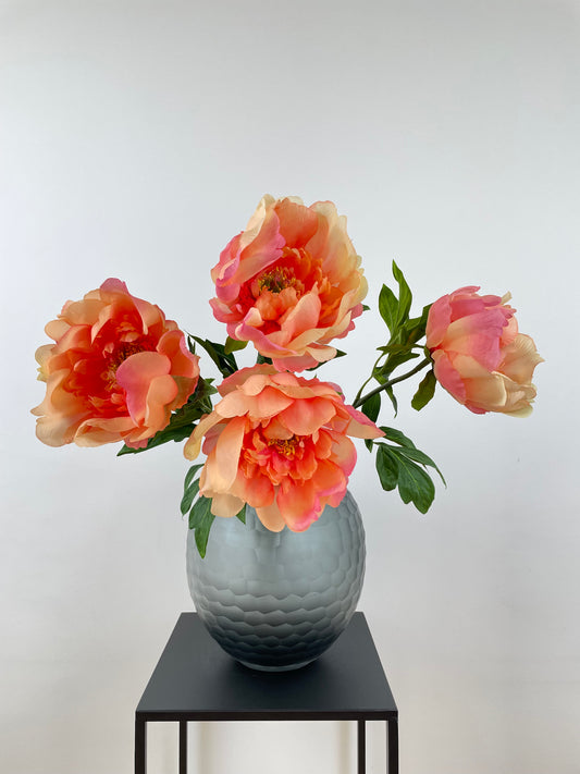 Artificial peony, peach, 61cm