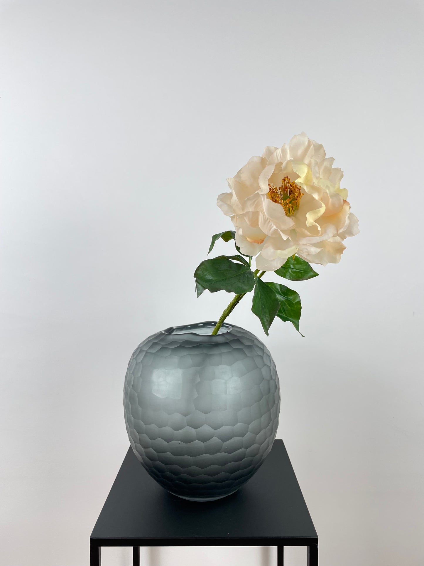 Artificial peony, peach, 56cm