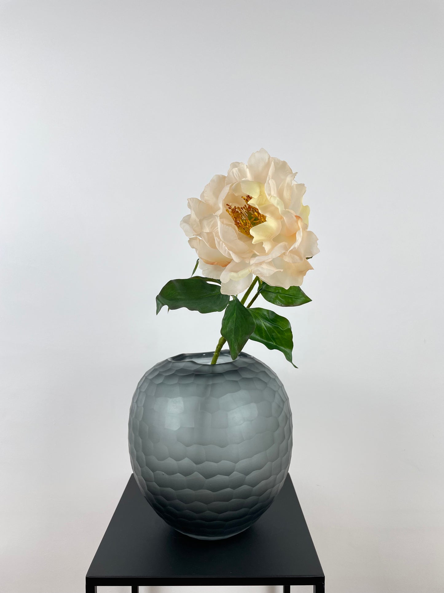 Artificial peony, peach, 56cm