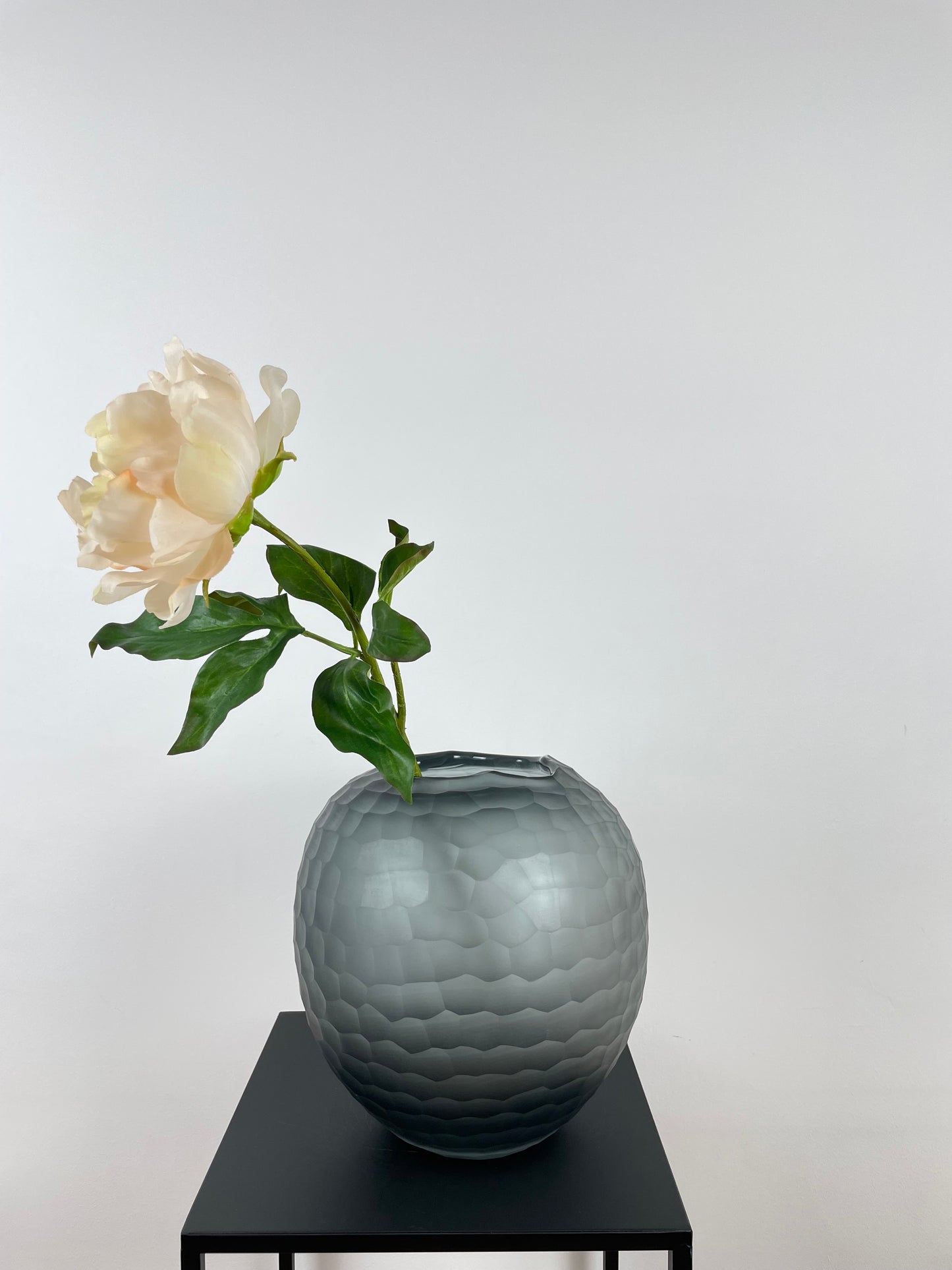 Artificial peony, peach, 56cm