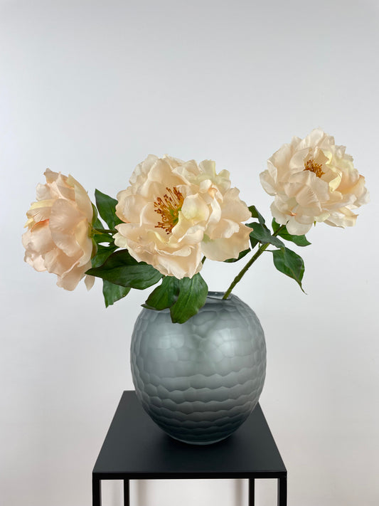 Artificial peony, peach, 56cm