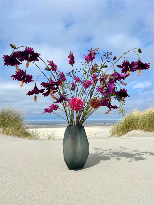 Artificial flower bouquet "Very Berry" with vase