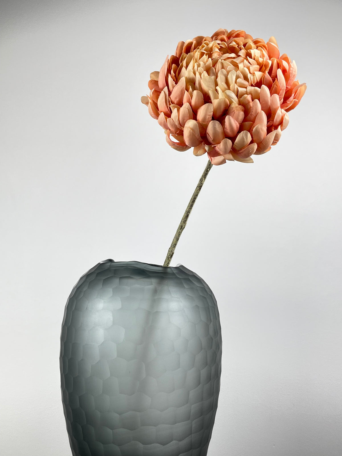 Künstliche Chrysantheme wie echt, pfirsich, 64cm –