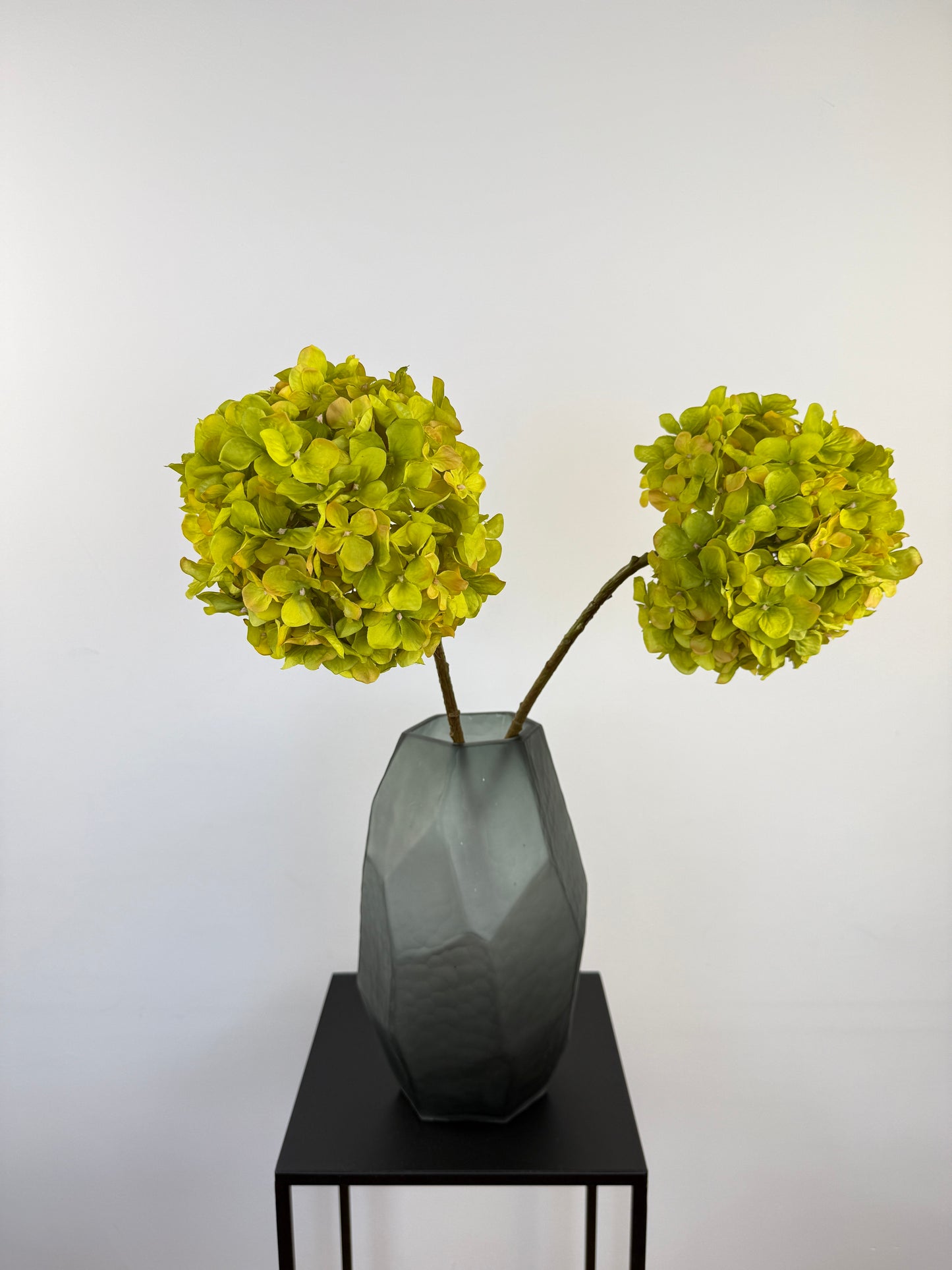 Künstliche Hortensie wie echt, grün, 70cm