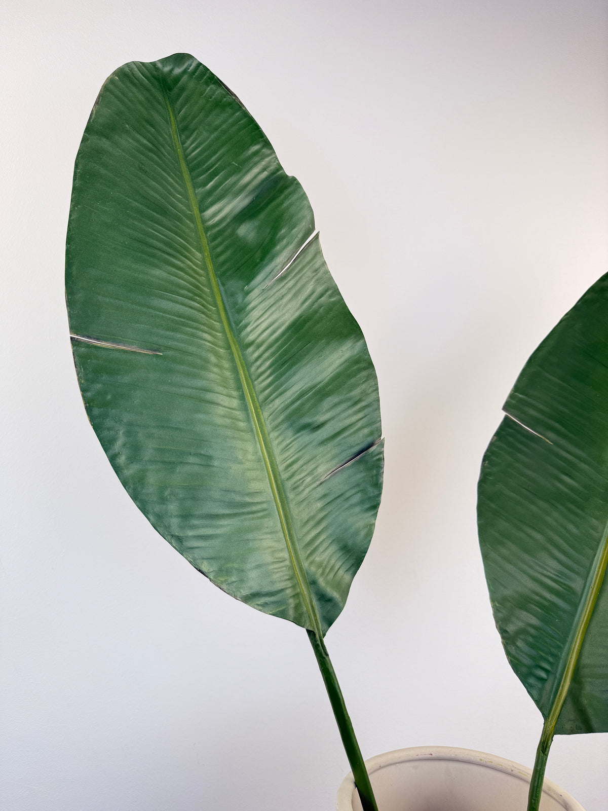 Künstliches Strelitzienblatt wie echt, grün, 99cm, Ansicht 2 – Silk-ka
