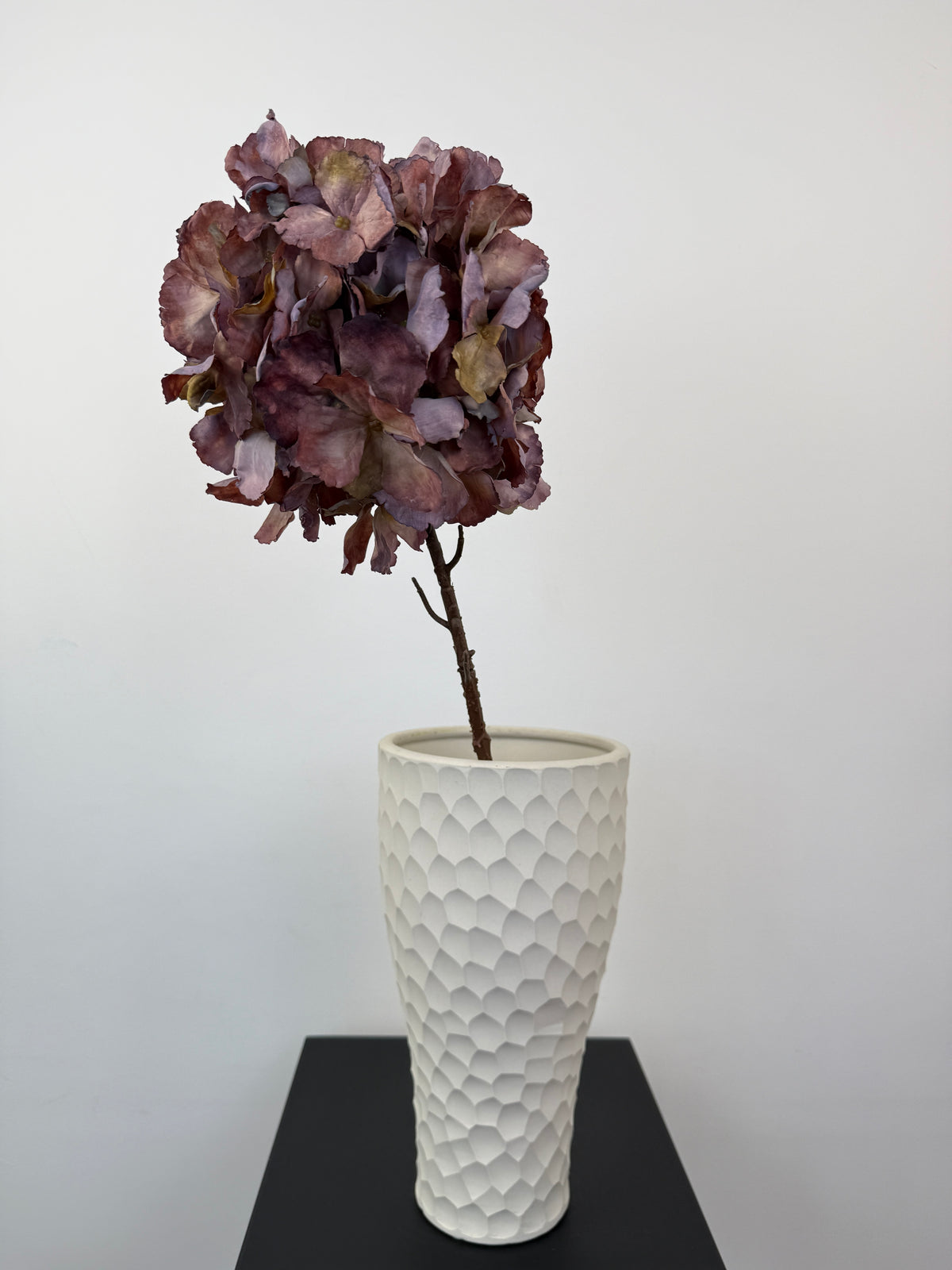 Künstliche Hortensie wie echt, lila, 64cm, Detail der Blüte – Silk-ka