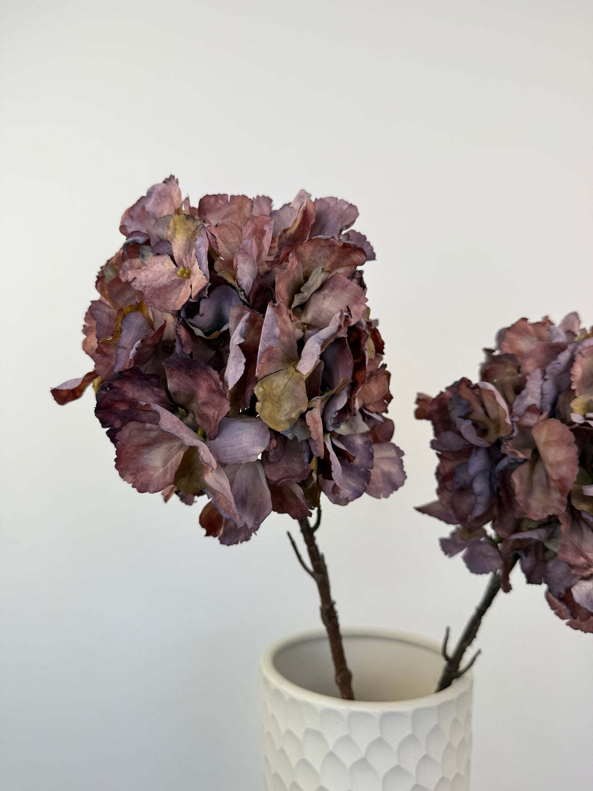 Künstliche Hortensie wie echt, lila, 64cm, mit Blättern – Silk-ka