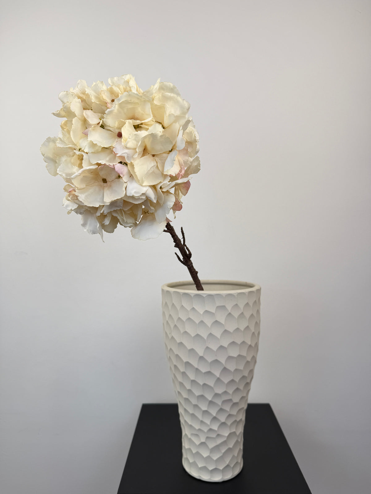 Künstliche Hortensie wie echt, creme, 64cm – Silk-ka