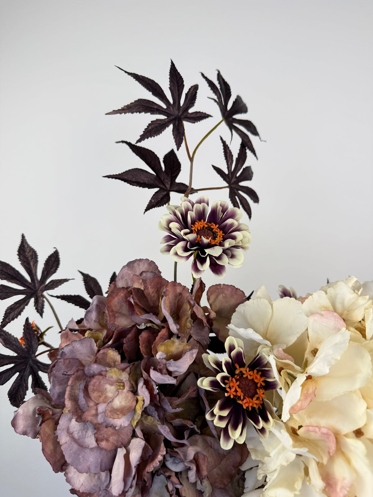 Kunstblumen Bouquet „Chocolate Creme“ wie echt – Silk-ka – Ansicht 2
