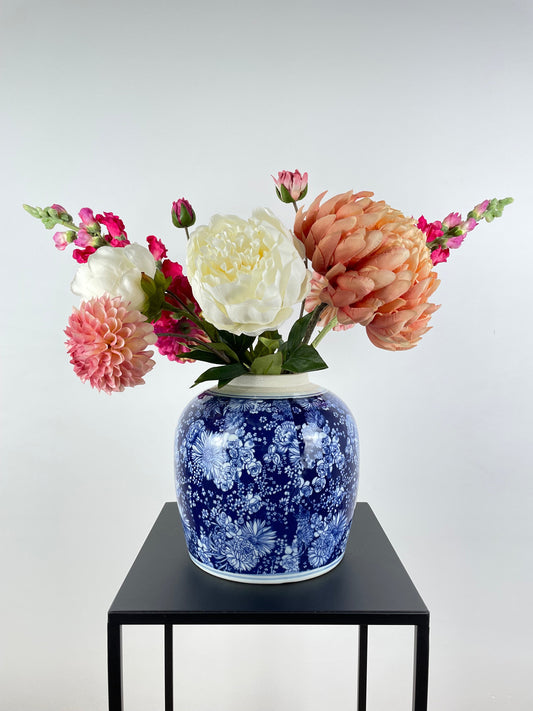 Kunstblumen Bouquet "1st Love" mit Vase