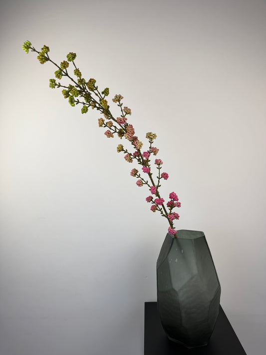 Künstlicher Liebesperlenstrauch wie echt, grün/rosa, 120cm – Silk-ka