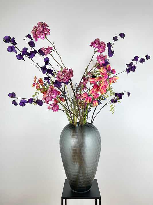 Kunstblumen Bouquet "Very Berry" mit Vase