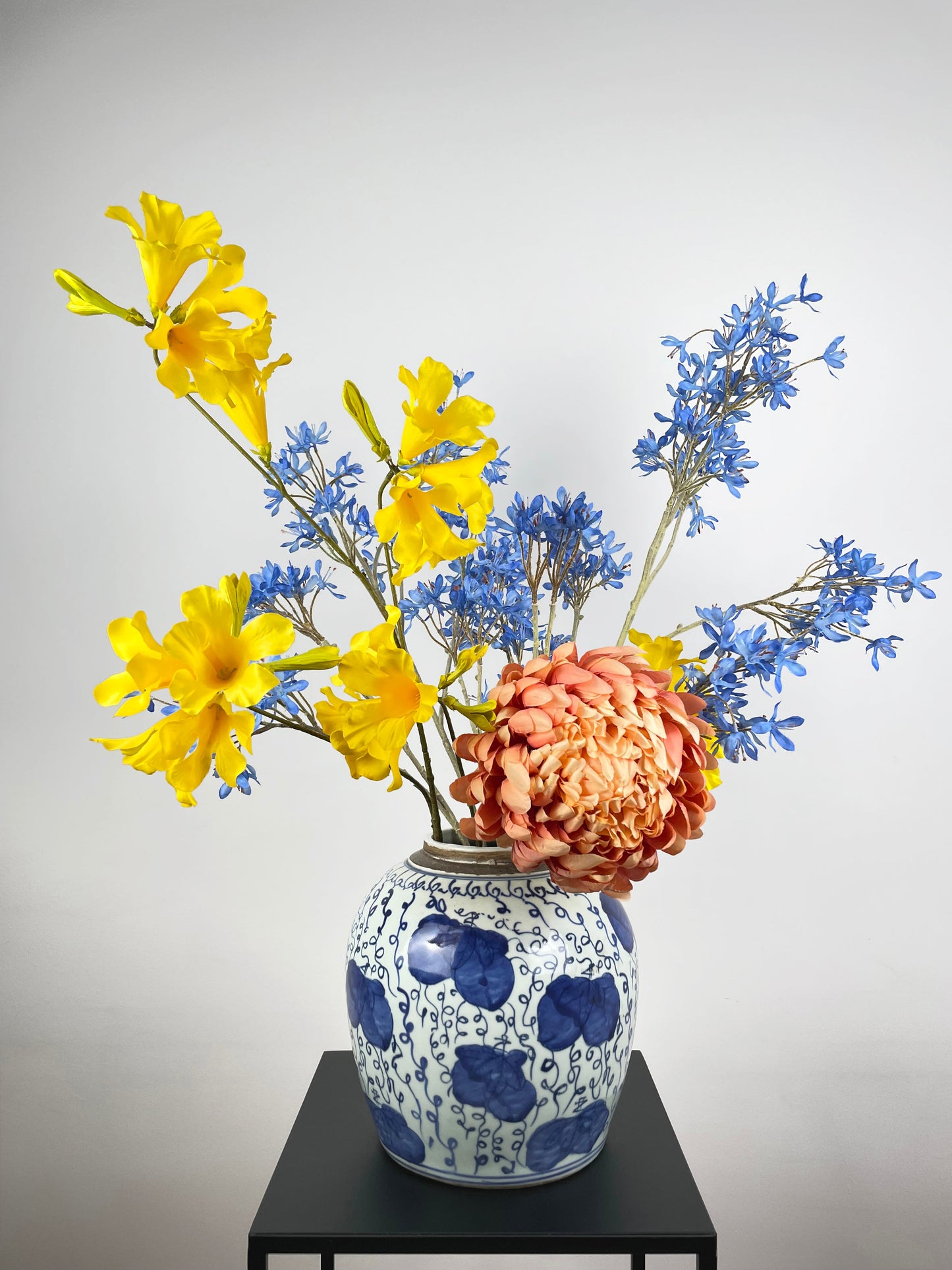 Kunstblumen Bouquet "Island Breeze" mit Vase