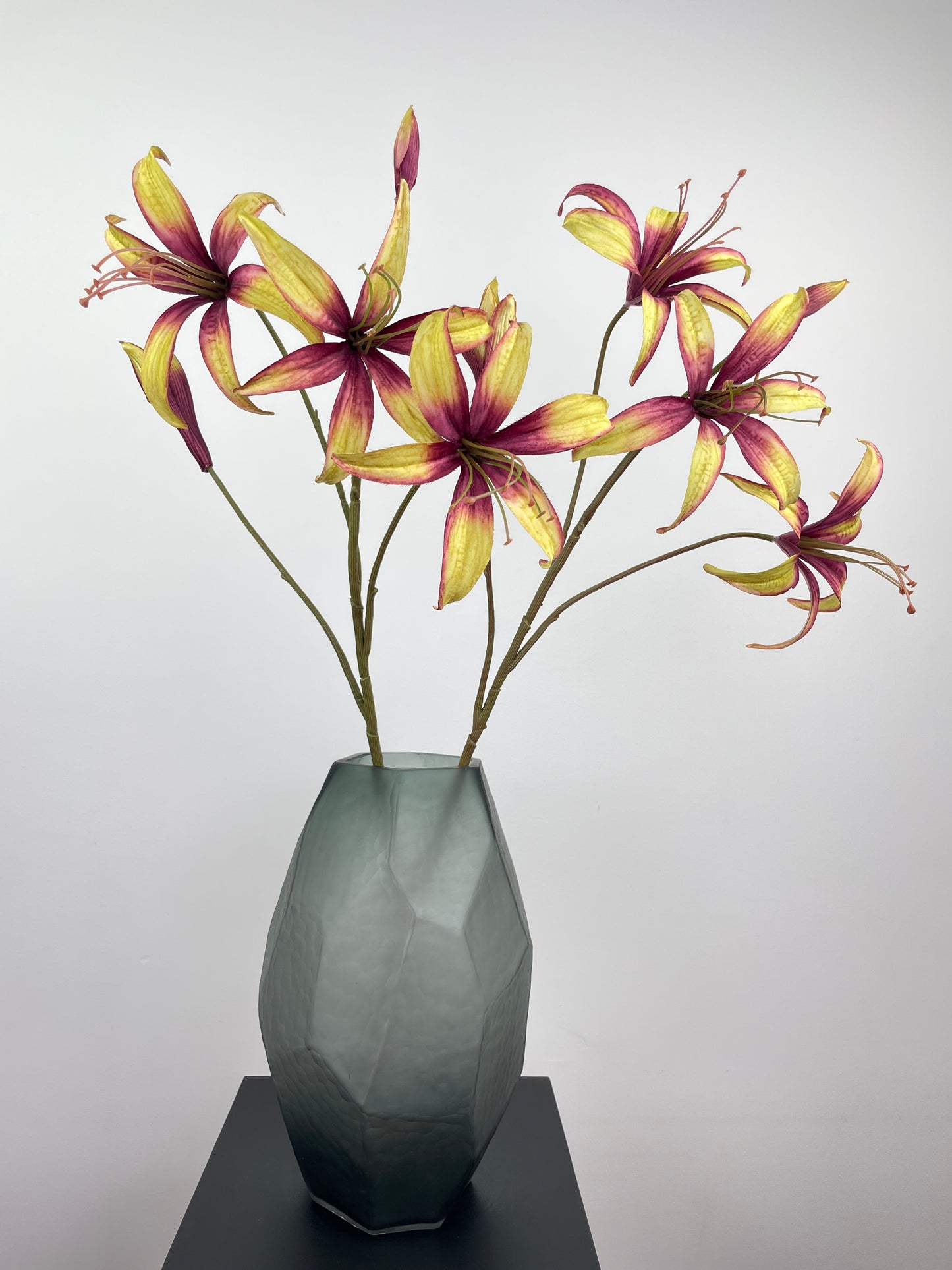 Künstliche Lilie, mauve-creme, 80cm
