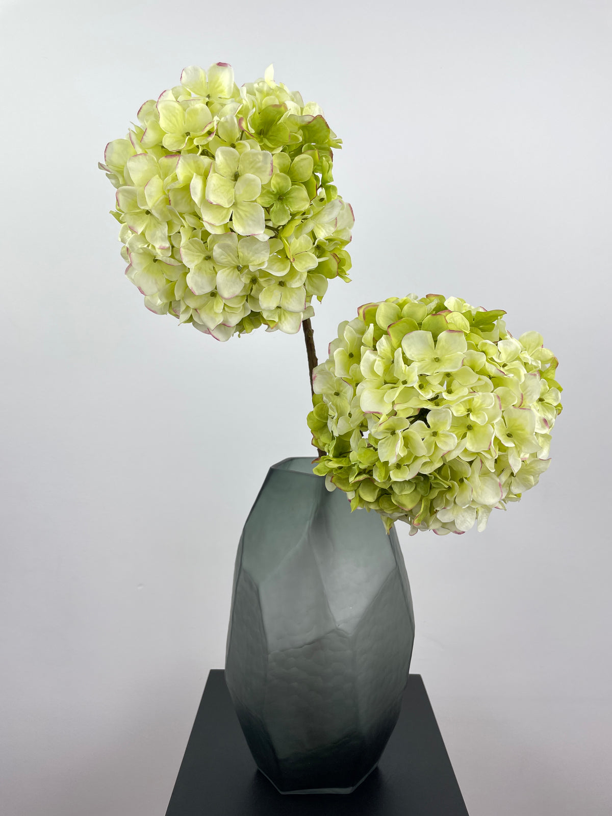 Künstliche Hortensie wie echt, hellgrün, 70cm –