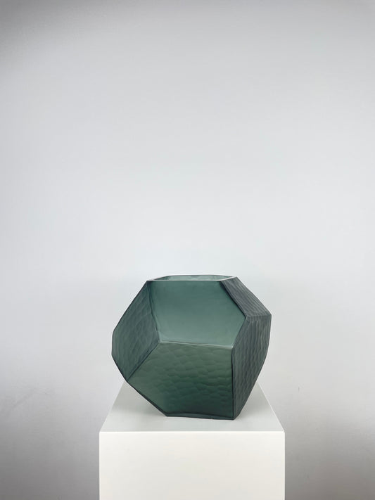 Glasvase, "The Rock small" mundgeblasen, grau, 22cm