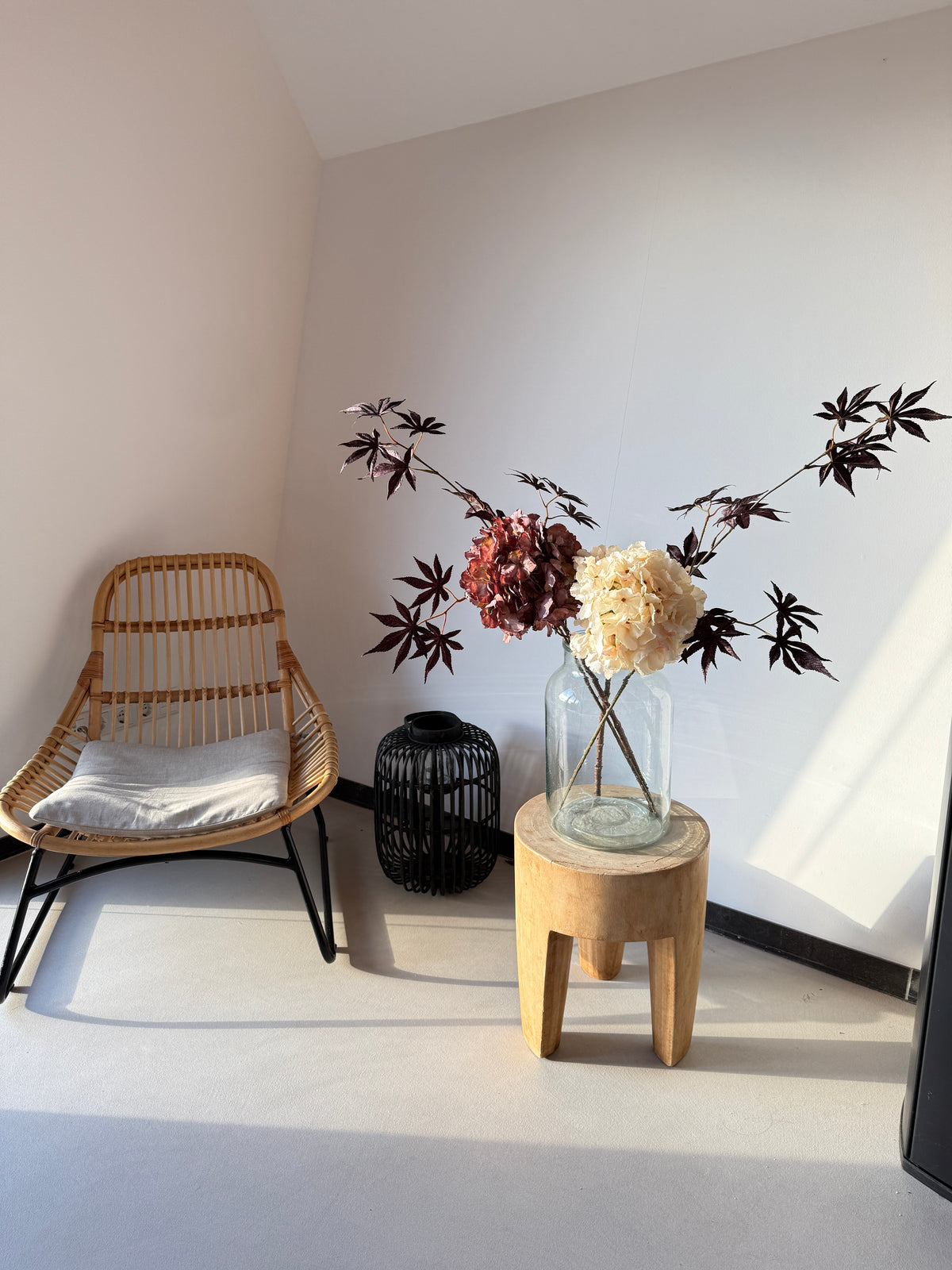 Kunstblumen Bouquet „Sweet Maple“ – Hortensien & Ahornzweige