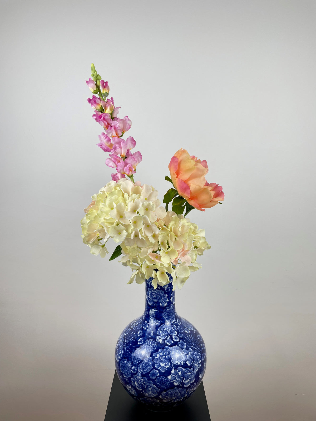 Kunstblumen Bouquet „Spring Love“ – Hortensien & Pfingstrosen wie echt –