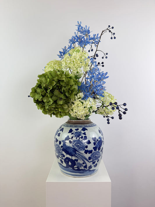 Kunstblumen Bouquet Blue Love hochwertig wie echt, Ansicht 2