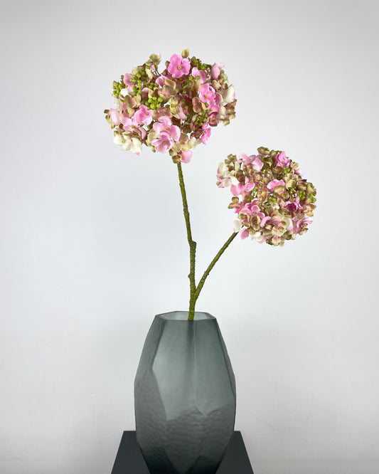 Künstliche Hortensie wie echt, rose-crème, 81cm