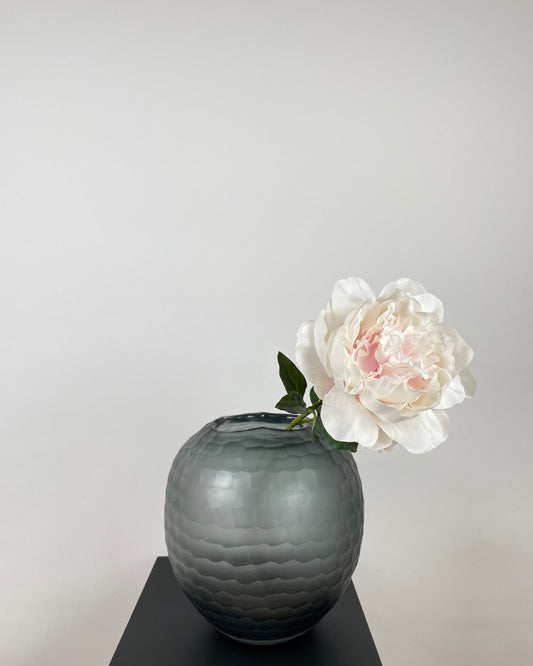 Künstliche Pfingstrose wie echt, weiss-rosa, 52cm