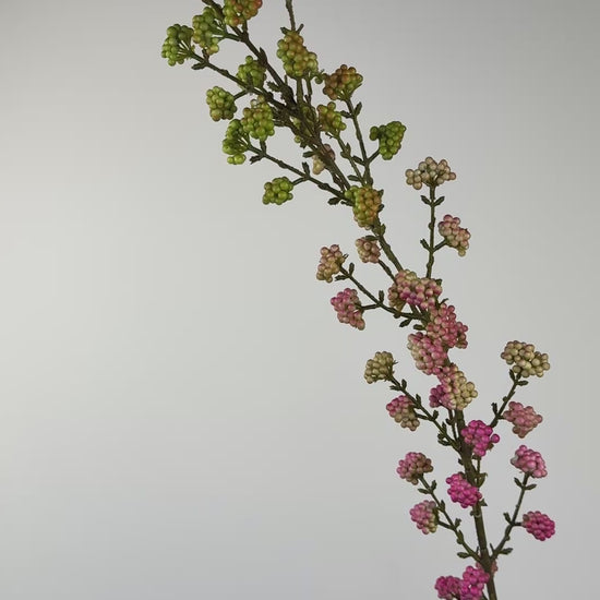 Künstlicher Liebesperlenstrauch wie echt, grün/rosa, 120cm – Video