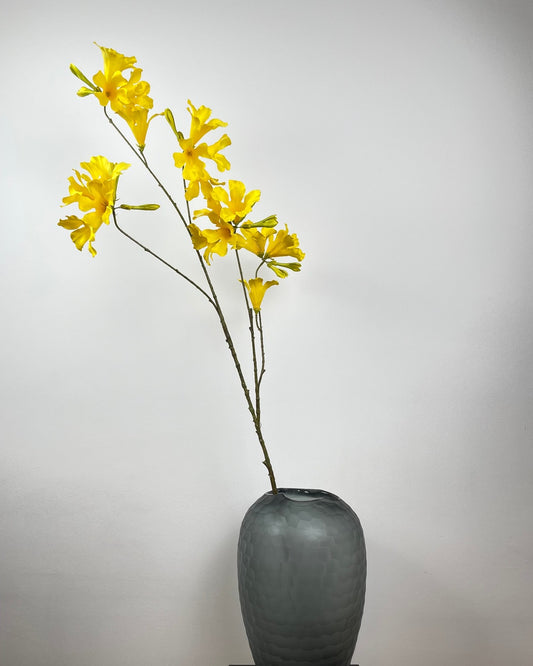 Künstliche Mandevilla, gelb, 114cm