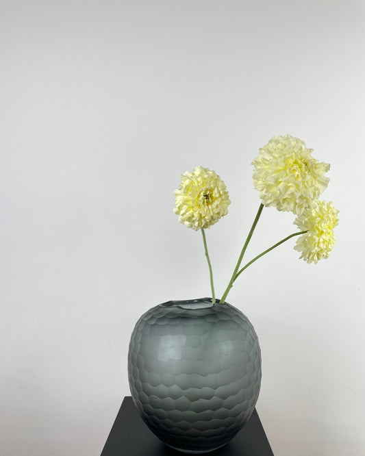 Künstliche Tagetes, weiß-creme, 63cm