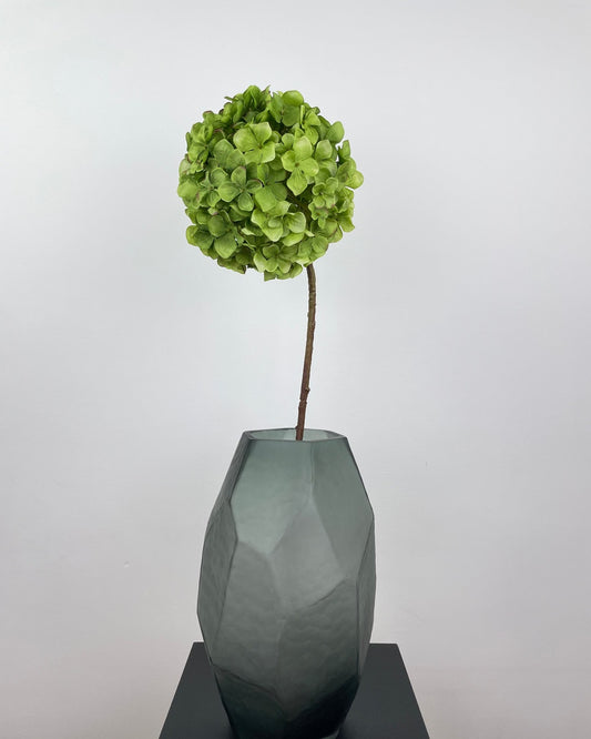 Künstliche Hortensie wie echt, dunkelgrün, 70cm