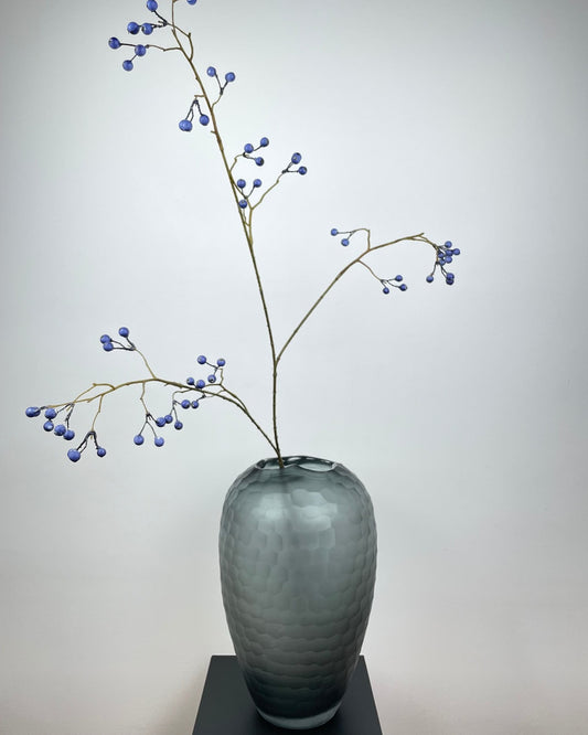 Künstlicher Beerenzweig, blau, 94cm